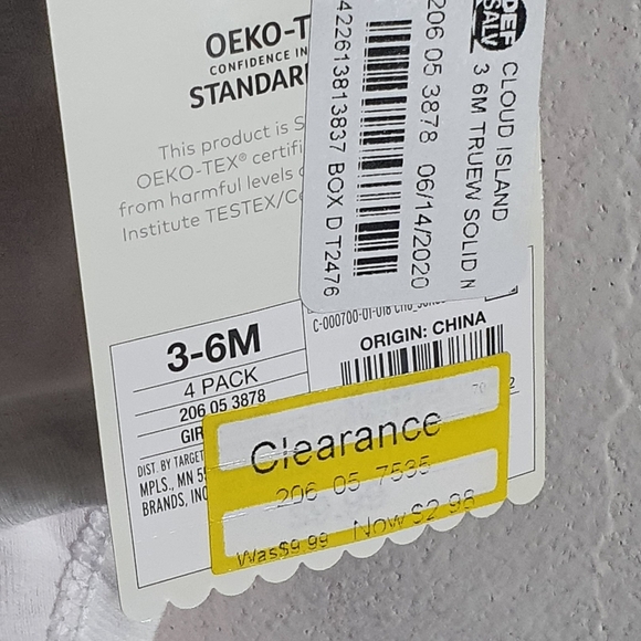 4 pack short sleeve bodysuits 3-6 months - Picture 6 of 8